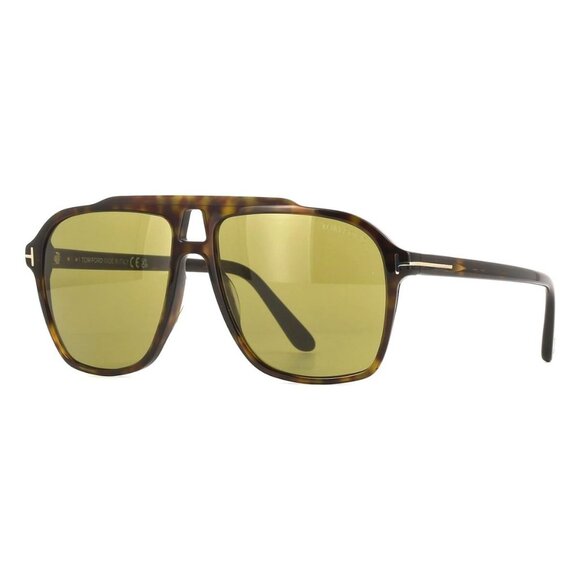 New TOM FORD Autari Havana Square FT1209/S 52N Sunglasses Women - Picture 1 of 4